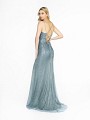ValStefani 3732RA sexy silver formal dress with crisscross tie back