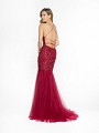 ValStefani 3742RI 2016 red tulle and lace fabric prom dress with kick train and sequins ValStefani 3742RI 2016 red tulle and lace fabric prom dress with kick train and sequins