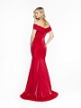 Style 3718RA beautiful wine mermaid prom dress with kick train