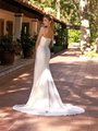 Style ABILENE Strapless open back with lace appliques over illusion inset mermaid with sweep train